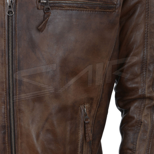 New Arrival Men's High Quality Fashion Pu Leather <b>Jacket</b> For Men <b>Slim</b> <b>Fit</b> Motorcycle Biker <b>Jacket</b> OEM ODM Factory Supplier - Product Image 6