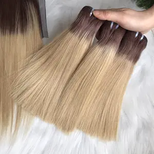 Chất Lượng Tốt Nhất Weave Tóc Xương Thẳng Ombre Màu Trinh Remy Tóc Từ KChair Việt Nam