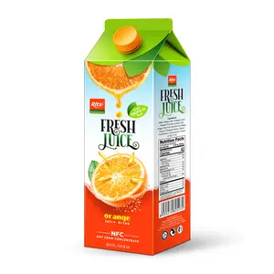 1L Paper Box Orange Juice Daily Soft Drinks Orange Flavour Pure Natural 100 % Purity NFC Beverage Viet Nam Rita 200 Carton 1 L