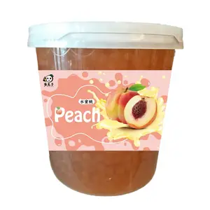 Burst Popping Boba Balls Peach Flavor For Drinks Bubble Tea