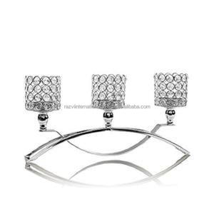 Candelabro votivo de cristal de aluminio hecho a mano, decoración del hogar de 3 brazos, impresión personalizada para Pascua - Product Image 5