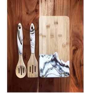 Cuillère et planche à découper en résine en bois pour la vente en gros Cuillère en résine en bois Meilleure vente Cuillère à couverts en bois et résine - Product Image 5