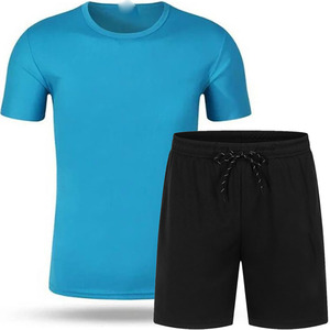 Conjuntos de camiseta y pantalones cortos de primavera y verano para hombre personalizados 100% tejido de punto de algodón - Product Image 2
