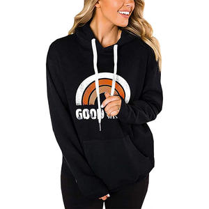 Jersey con capucha de gran tamaño para mujer Sudadera con capucha para posición de logotipo frontal de invierno - Product Image 1