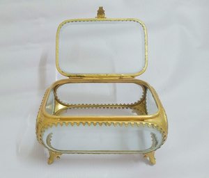 Porte-bijoux de luxe en verre, organisateur de bijoux en verre, boîte de rangement de cosmétiques à domicile - Product Image 4