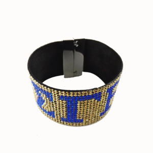 Logo personalizzato greek divine Sorority ZETA PHI BETA bracciale Bling con strass con chiusura magnetica - Product Image 2