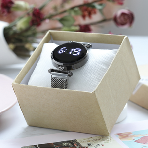 Nouvelle montre-bracelet numérique LED à vente chaude, bracelet à boucle magnétique, montre à quartz pour femmes - Product Image 4
