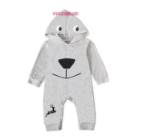 Suministro Directo de Fábrica, Mamelucos Unisex para Bebé, Diseño de Elefante, Tejido de Punto, Manga Corta, 100% Algodón Orgánico, Impermeable - Product Image 1