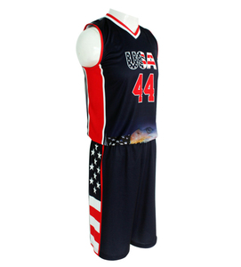 Venta al por mayor mejor calidad personalizado sublimación impresión uniforme de baloncesto conjunto profesional transpirable talla grande lleva - Product Image 2