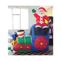 Ballons de jardin gonflables en PVC Balorama, train du Père Noël, décoration de Noël en plein air, garantie de 2 ans, taille 4m, couleurs au choix