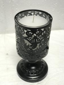 Vela de hierro y vidrio con forma votiva de Metal, bote de mesa con diseño de mariposas perfumadas, redondo, perfumado, nuevo diseño - Product Image 4