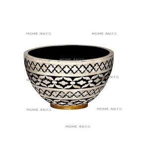 Wooden And Bone Inlay Work Dessert Bowl Premium Quality Round Shape <b>Chocolates</b> Serving Bowl By Home Arts - Product Image 1