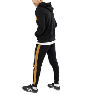 Conjunto de chándal informal para hombre, ropa deportiva de invierno para exteriores, chándal de poliéster holgado, chaqueta de bloque de Color de talla grande, venta al por mayor - Product Image 2