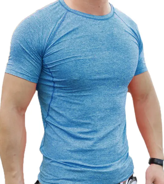 Yeni en iyi moda yüksek kaliteli erkek uzun spor tshirt bambu spor giyim spor aksesuarları