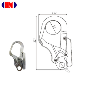 Gancho de cordón de barra de refuerzo de acero forjado con diseño de onda grande 310-2 con ojo - Product Image 2