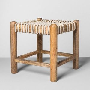 Nouveau tabouret moelleux au design élégant, tricoté à la main, 100 % coton, avec franges, pour chambre à coucher, salon - Product Image 5