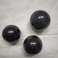 Esfera de Sodalita Hecha a Mano de Alta Calidad al por Mayor, Bola de Cristal Pulido Azul, Figura Decorativa para el Hogar con Cruz de Ágata Estrella Nueva, Feng Shui
