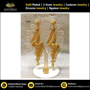 Pendientes de Diseño Africano para Bodas y Fiestas, Color Dorado - Product Image 6