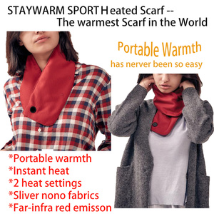 Ready to Ship Hot Sales Red <b>Black</b> Bule Heated Neck <b>Scarf</b> and Portable Neck Heating Pad for <b>Men</b> and Women - Product Image 5