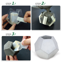Pot de plante en aluminium géométrique Bebox DIY 53x51x74mm Design minimaliste Décoration intérieure