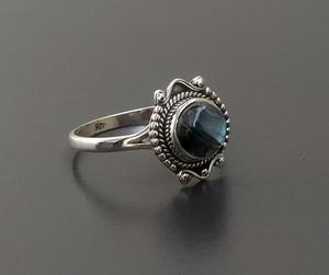 ไฟสีฟ้าธรรมชาติ Labradorite แหวนเงินพลอยแหวนเงิน925แหวนเงิน - Product Image 2