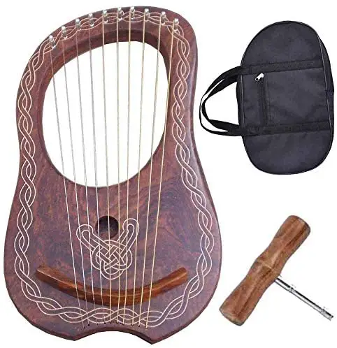 Cordas de nylon irlandeses lyre rosewood harp 10