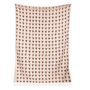 Decorativo blanco y marrón Manta con borlas de textura casa decoración tiro en el precio al por mayor hecho a mano boho Manta - Product Image 1