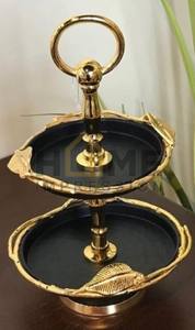 Plateau rond en marbre noir et socle Padestal en bois support à gâteau pour mariage et fêtes plateaux de décoration de Table à bas prix - Product Image 2