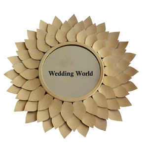 Espejo de pared galvanizado Forma redonda Espejo de diseñador hecho a mano Excelente calidad Hecho a mano Venta al por mayor Espejo de pared de lujo - Product Image 4