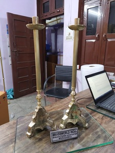 BRASS <b>CHURCH</b> <b>LARGE</b> <b>CANDLE</b> HOLDER <b>CHURCH</b> SUPPLIES - Product Image 6