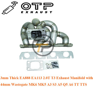 OTP ท่อไอเสีย3มม.Manifiold สำหรับ Au Di EA888 EA113 <span class=keywords><strong>T3</strong></span> 2.0T MK5 MK6 A3 S3 A5 Q5 A6 TT TTS / GOLF5 Golf6 - Product Image 2