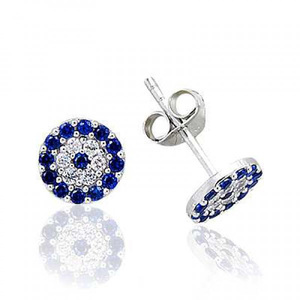Cute Gold Plated 925 <b>Sterling</b> <b>Silver</b> Zircon <b>Stud</b> Earrings for Women-Wedding & Anniversary Party Jewelry - Product Image 1