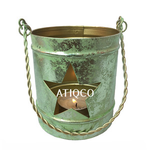 <b>Pink</b> Star Iron Votive With Handle Latest & Modern Metal <b>Candle</b> Holder With Handle Stylish <b>Candle</b> Stand Tealight Holder - Product Image 2