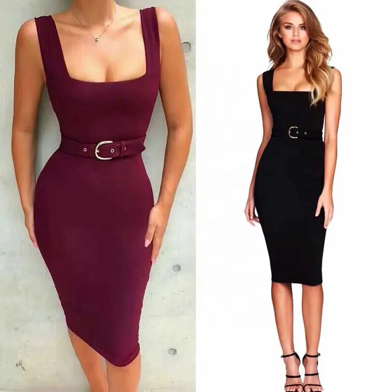 2021 New Women Bandage Dress Promi Freizeit kleider Strap Hollow Out Kleid mit Schärpen Sommer sexy Mädchen tragen