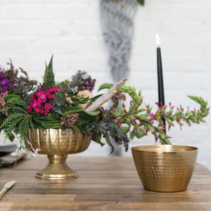 Juego de 2 cuencos de flores decorativos para el hogar de gran venta, tazón de flores de mesa dorado de diseño único para decoración del hogar - Product Image 3