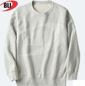 Meilleure qualité à manches longues 100% coton polaire sweat-shirts col rond Streetwear saison d'hiver pull à épaules tombantes pour hommes - Product Image 6