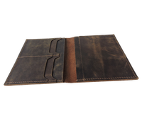 Organisateur de cartes marron vintage en cuir véritable personnalisé Porte-passeport en cuir fait à la main avec de nombreux porte-cartes