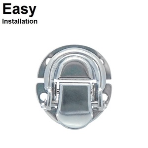 Wholesale gun case round <b>locks</b> with high security <b>portable</b> HC263 plated silver bright metal tension latch catches <b>lock</b> hardware - Product Image 1
