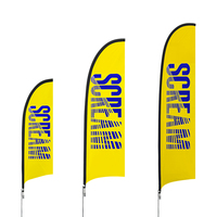 Drapeaux de plage en forme de goutte d'eau pour la publicité extérieure, très vendus, 100% polyester, impression numérique haute résolution, design personnalisé