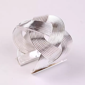 Servilletero de latón niquelado para decoración de mesa y boda hecho de metal duradero y aluminio - Product Image 6