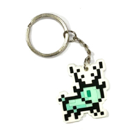 Porte-clés personnalisé en PVC souple, mosaïque avec code QR, tendance