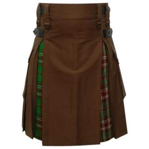 Kilt utilitaire fait main rouge et noir pour hommes - Product Image 5