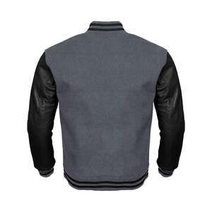 Veste de baseball de haute qualité pour hommes nouveauté bombardier en gros avec manches en cuir logo personnalisable options de taille plus - Product Image 2