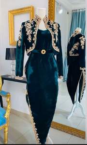 Vestido de caftán Karakou sencillo con bordado colorido y encaje 2022 ropa de fiesta Dabka con cuentas de cristal y trabajo de piedra - Product Image 2