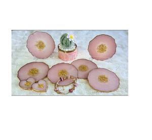 Dessous de verre en résine époxy forme ronde pour dessous de verre et décoration de table et accessoires tapis et tampons produit Offre Spéciale - Product Image 4