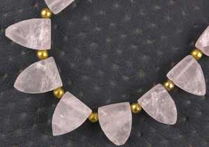 พลอยควอตซ์กุหลาบธรรมชาติ13ชิ้น,ทำด้วยมือรูปทรงมาร์คีส์กึ่งหยาบไม่ผ่านการอบผิว - Product Image 3