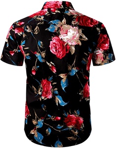 กางเกงขาสั้นผ้าคอตตอนของผู้ชาย,เสื้อแขนสั้นมีกระดุมครึ่งแขนสำหรับฤดูร้อนพิมพ์ลายฮาวายใหม่ปี2022 - Product Image 3