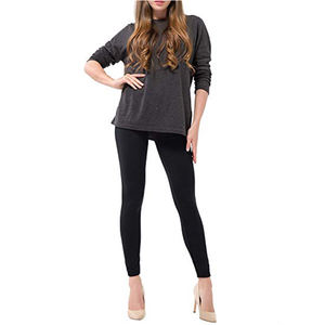 Wholesale high waist thick warm seamless tights women Cotton Breathable winter leggings in fleece - Product Image 2