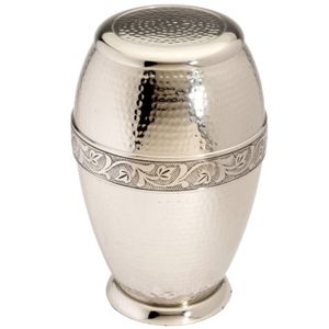Urne funéraire classique pour adulte Radiance American Design, en laiton de haute qualité, finition argent martelé, fournitures funéraires - Product Image 1