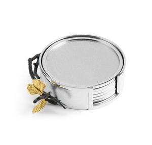 Trending Design Iron <b>Glass</b> Coaster Set Superior Quality Round Shape <b>Table</b> Top Cup <b>Glass</b> Coaster Set For Sale - Product Image 4